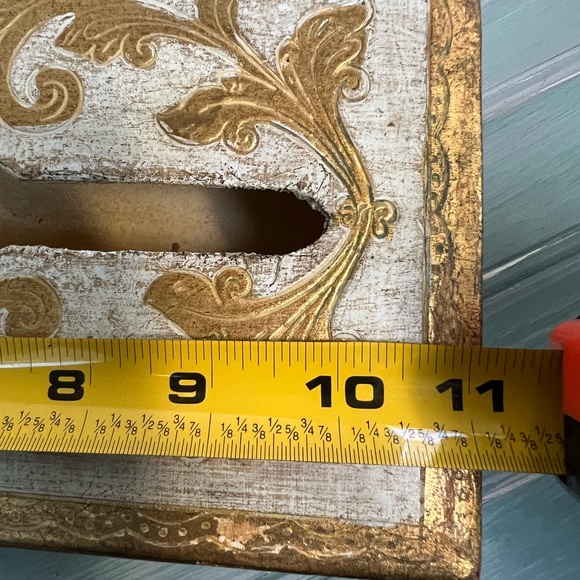 Vintage Italian Florentine Gold Gilt Tissue Box - Picture 7 of 11